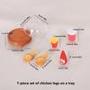 1 Set Dollhouse Accessories Mini Simulation Cola Chicken Wings Tray Miniatures Food Decor Diy Supplies Model Ornament Toy