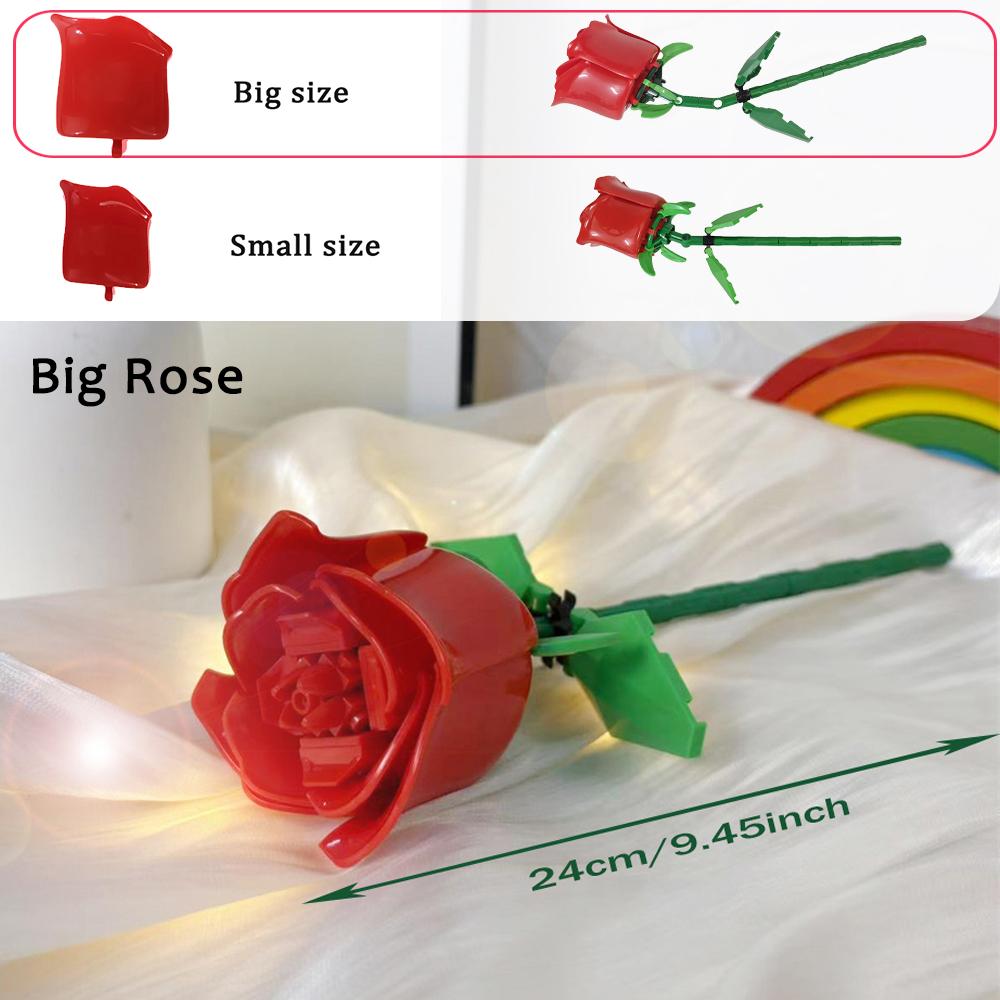 

3D Вечный цветок Набор строительных блоков - Лучший подарок на День святого Валентина для девушки/парня, Идеально подходит на день рождения/годовщину in bag