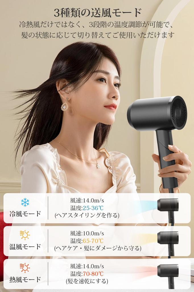 Hair Large Air Popular Speed Hair Highly Concentrated Negative Air Constant Temperature Hair 3 Level Temperature Prevents Thermostatic Hair Hair