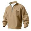 Men's Solid Color Half Zipper Sweatshirt Men's Sports Large Size Casual Sweatshirt