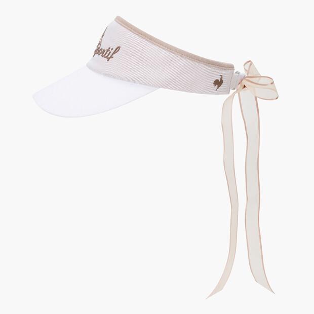 LECOQ GOLF Women'S Striped High Visor Beige Gr122Lsv21