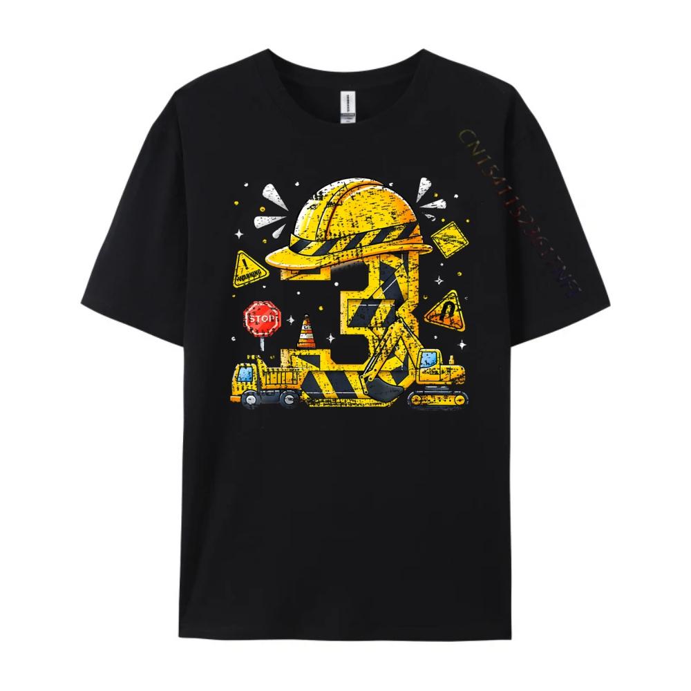 Kids Three 3rd Birthday Construction 3yr Boy 3 Years Old Boy Mens Clothing New In Tops Tees Tshirts