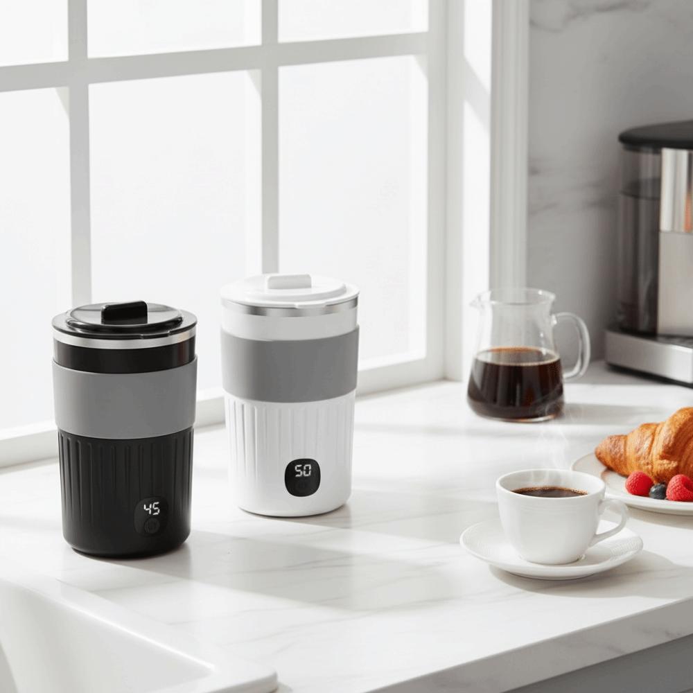 USB-Charging Coffee Mug Rechargeable Electric Stirrer Mug Smart Rotating Blender Cup Coffee