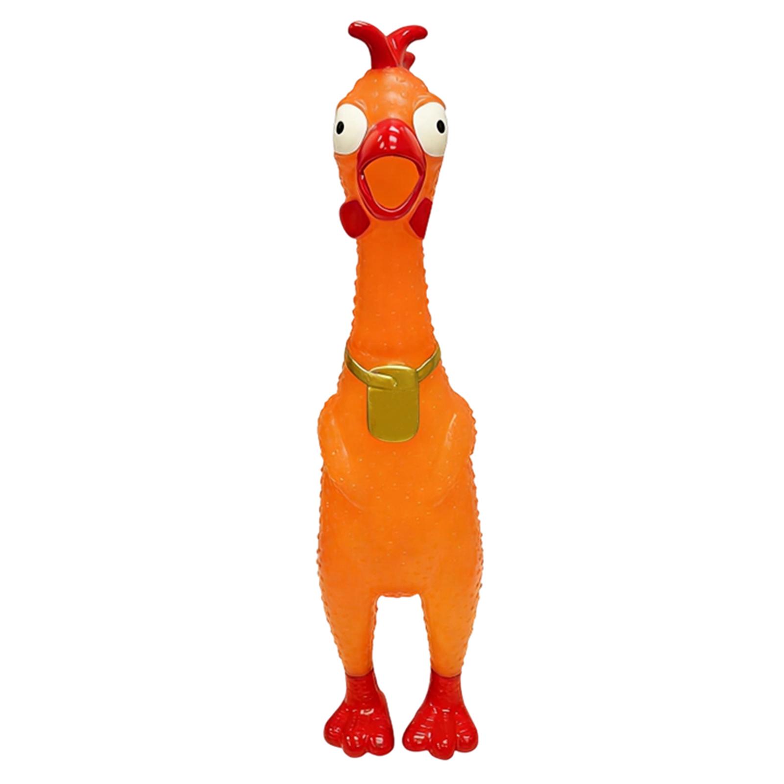 

Squeaky Rubber Chicken Novelty Toy One Size шафрановый