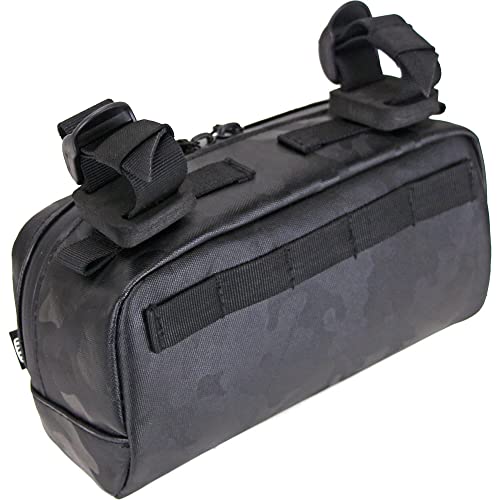 R250 U-shaped front bag in monotone camouflage with cushion spacers, black