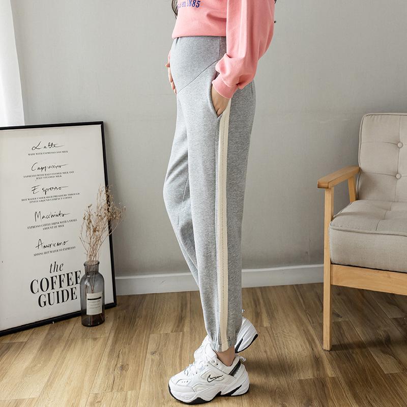 

Spring 2026 Maternity Sports Pants: Trendy, Casual Base Layer Outerwear for Moms Extra Large серый