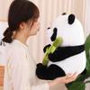 1pc Soft Panda Plushie Stuffed Kawaii Animals Holding Bamboos Panda Bear Baby Appease Doll High Quality Birthday Gift Kids Boy