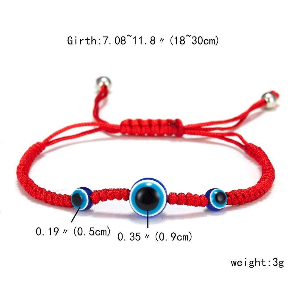 Turkish Blue Evil Eye Handmade Braided Red Black Rope Bracelet For Women Men Lucky Friendship Jewelry Adjustable Couple Bracelet