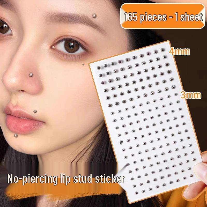 

Панк Стиль Наклейки Имитация Пирсинга: Бровь, Губа и Нос - Трендовые Украшения без Пирсинга для Смелых Образов