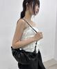 Flareup Draped Leather Bag (Fl-745_Black)