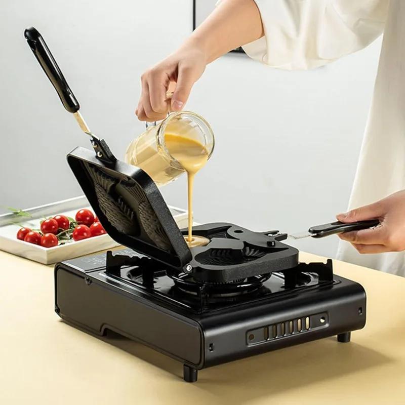 Waffle Maker Taiyaki Bread Fish Shaped Hot Dessert Waffle Japanese Waffle Iron Pan Machine Baking Tools Kitchen Accessories