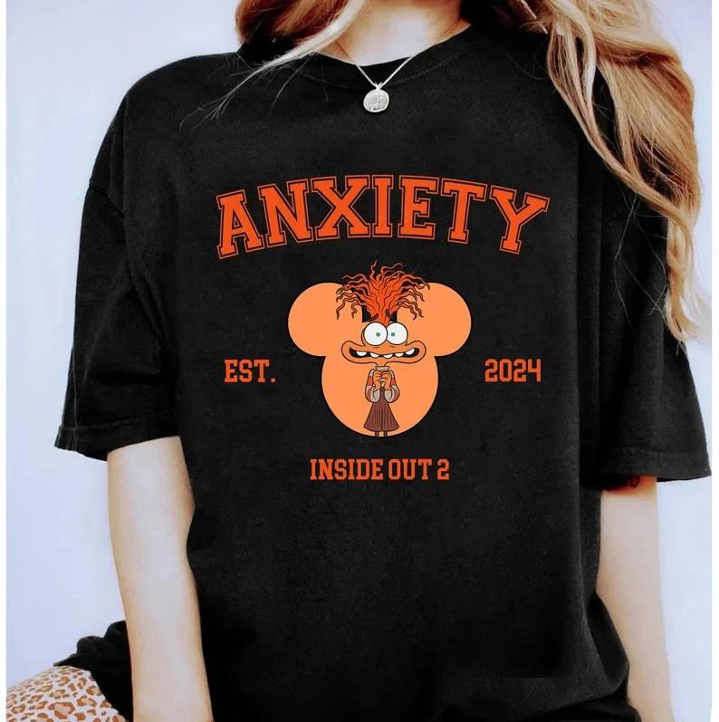 Inside Out 2 Black Tshirt Anxiety S
