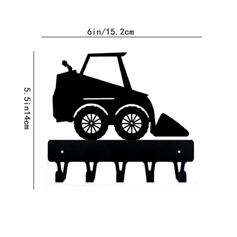 1pc Skid Loader Key Rack Hanger for Living Room Bedroom - Home Decoration with Functional Appeal and Industrial Charm