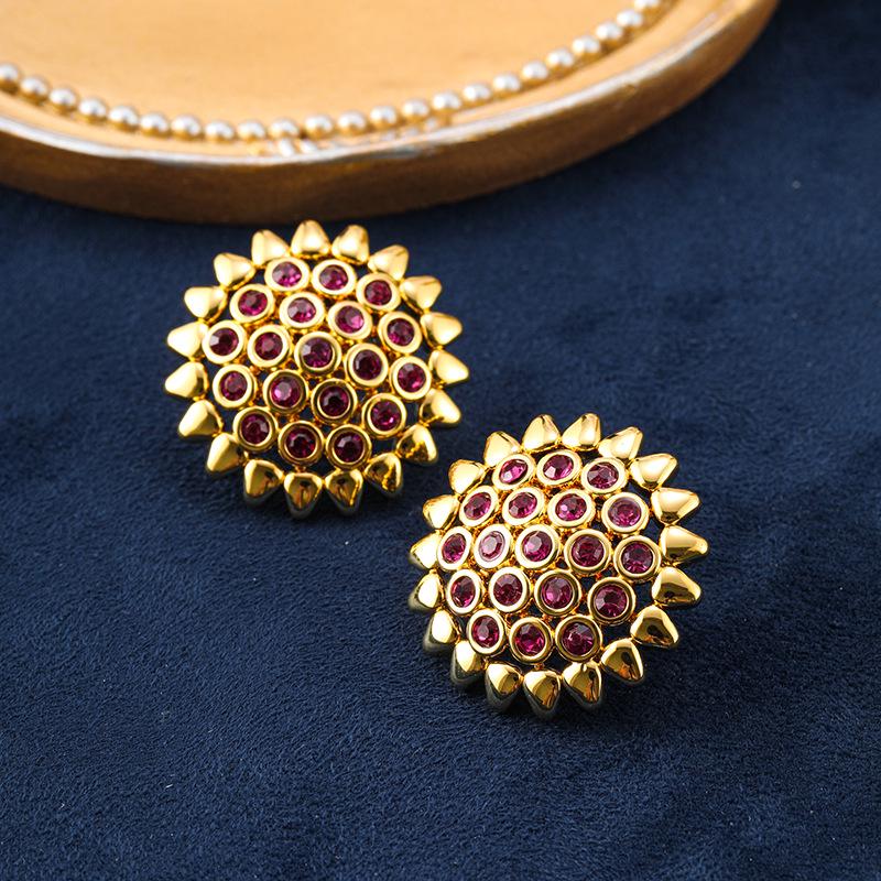 

Винтажные европейские и американские серьги-цветы люкс с бриллиантами