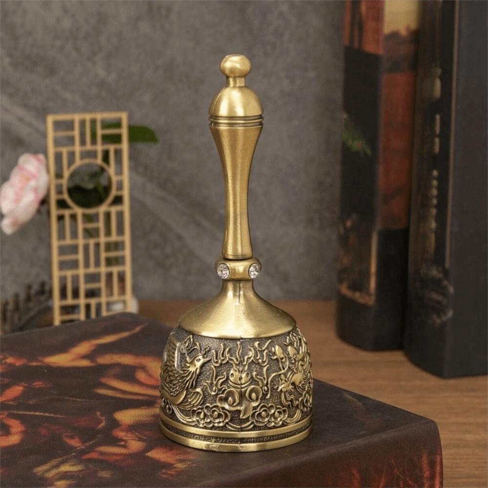 Dragon Phoenix Pattern Vintage Handbell Zinc Zinc Zinc Alloy Restaurant Dish Bell  Christmas