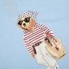 Ralph Lauren Summer Men's and Women's 100% Cotton Polo Bear T-Shirt with Fashion Striped Bear Print & Signature