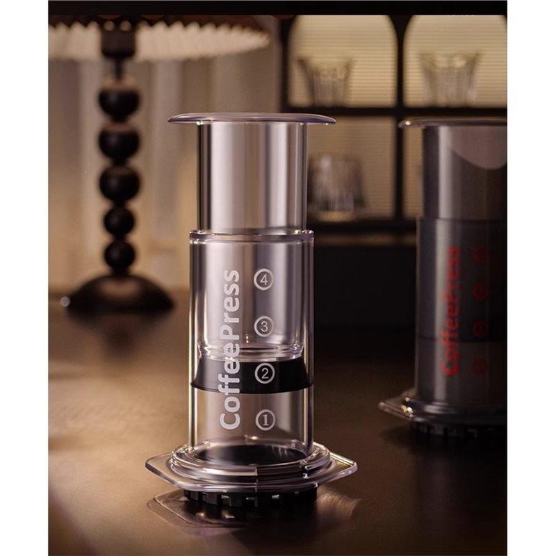 A02V-For Home And Official Office Use 1 Set Portable Pour-Over Coffee Maker, Non-Slip Transparent Travel Coffee Maker, French Pr