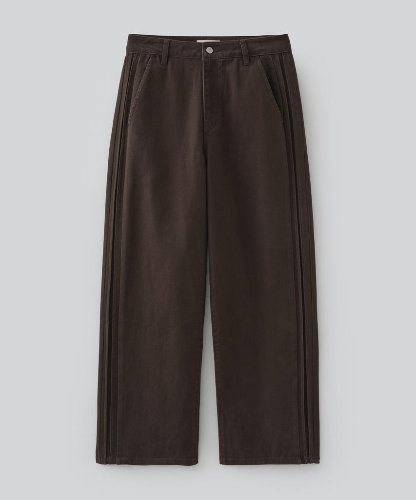 Pabeulega Side Line Chino Pants (Dark Brown)