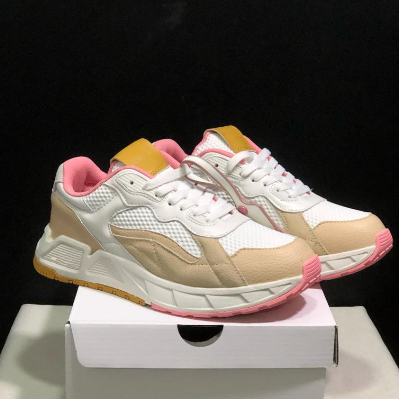 

Leather splicing trendy brand new off leather splicing versatile, casual shoes, couple shoes, dad shoes 45 оранжевый