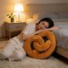 Dopamine Decor Creative Bread Plush Pillow Cookie Pretzel Design Bedroom Bedside Nap Pillow for Dorm