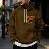 Men's Halloween Print Pullover Hoodie for Holiday Party and Cold