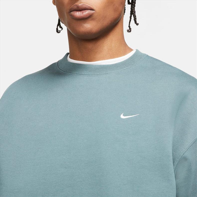 Nike Logo Print Crewneck Long Sleeve Sweatshirt Men Sweatshirt Blue-Green CV0554-387