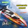 RC Boat Remote Controlled Racing Boat Speed Boat 50M 2.4G Radio Control Double Motor High Speed Speedboat Toys for Boys Kids