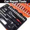 53pcs Stainless Steel Tool Set Is Suitable for Off-road Motorcycles, with Adjustable Height and Complete Automobile Maintenance Tool Set.