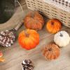 Realistic Halloween Pumpkin Decoration Small Velvet Thanksgiving Table Centerpiece, Soft Reusable Party Decorations Stuffed for Fall Harvest Farmhouse