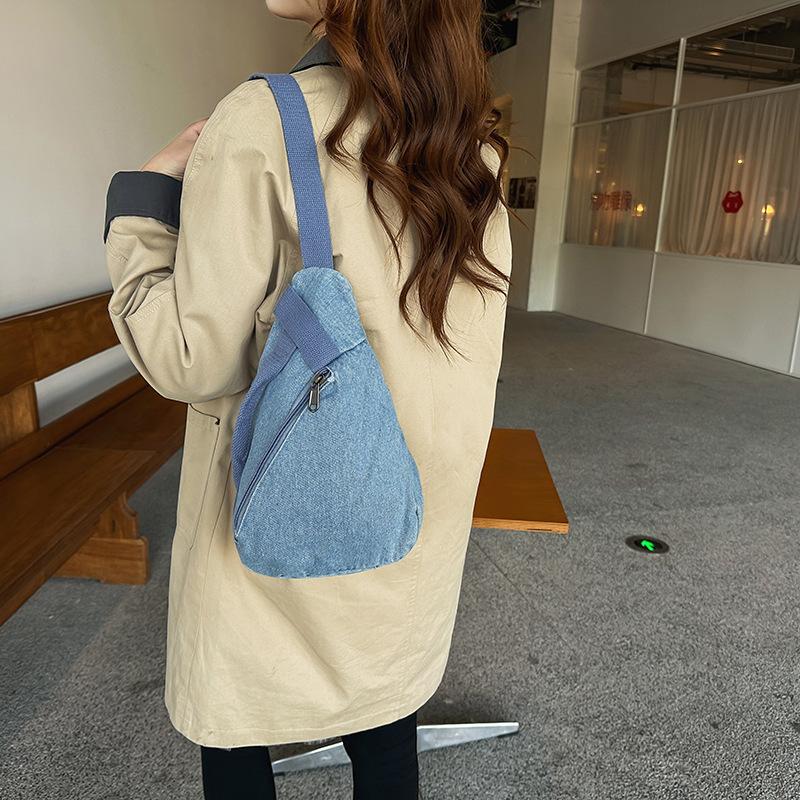 Borsa a Tracolla in Denim da Donna Borsa a Petto Borsa a Spalla da Pendolare