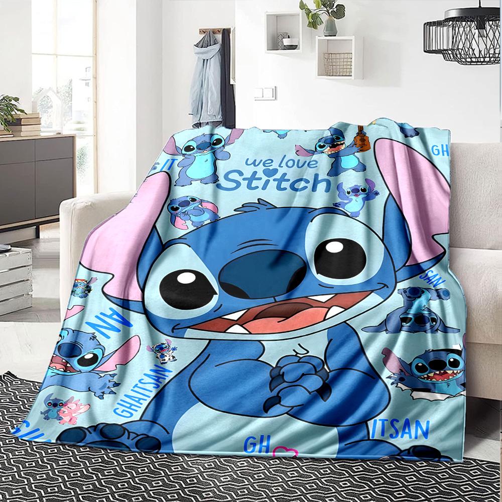 1pc S-Stitch2 Blanket, Gift, for Men and Women, Soft Blanket, Good for Sofa Bed Couch Travel, Lightweight Flannel Blanket