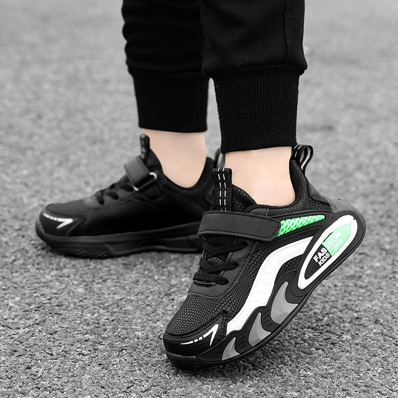 Shoes Children's 7-12 Running Sports Leather Wear-resistant Boys' Shoes Fashion Versatile Spring and Autumn Running Shoes