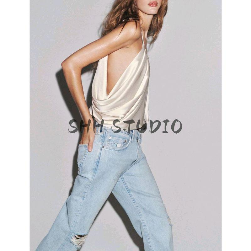 Autumn New Women's Clothing Minimalist Style Silk Satin Texture Peplum Top 3776019 8573019 8573549