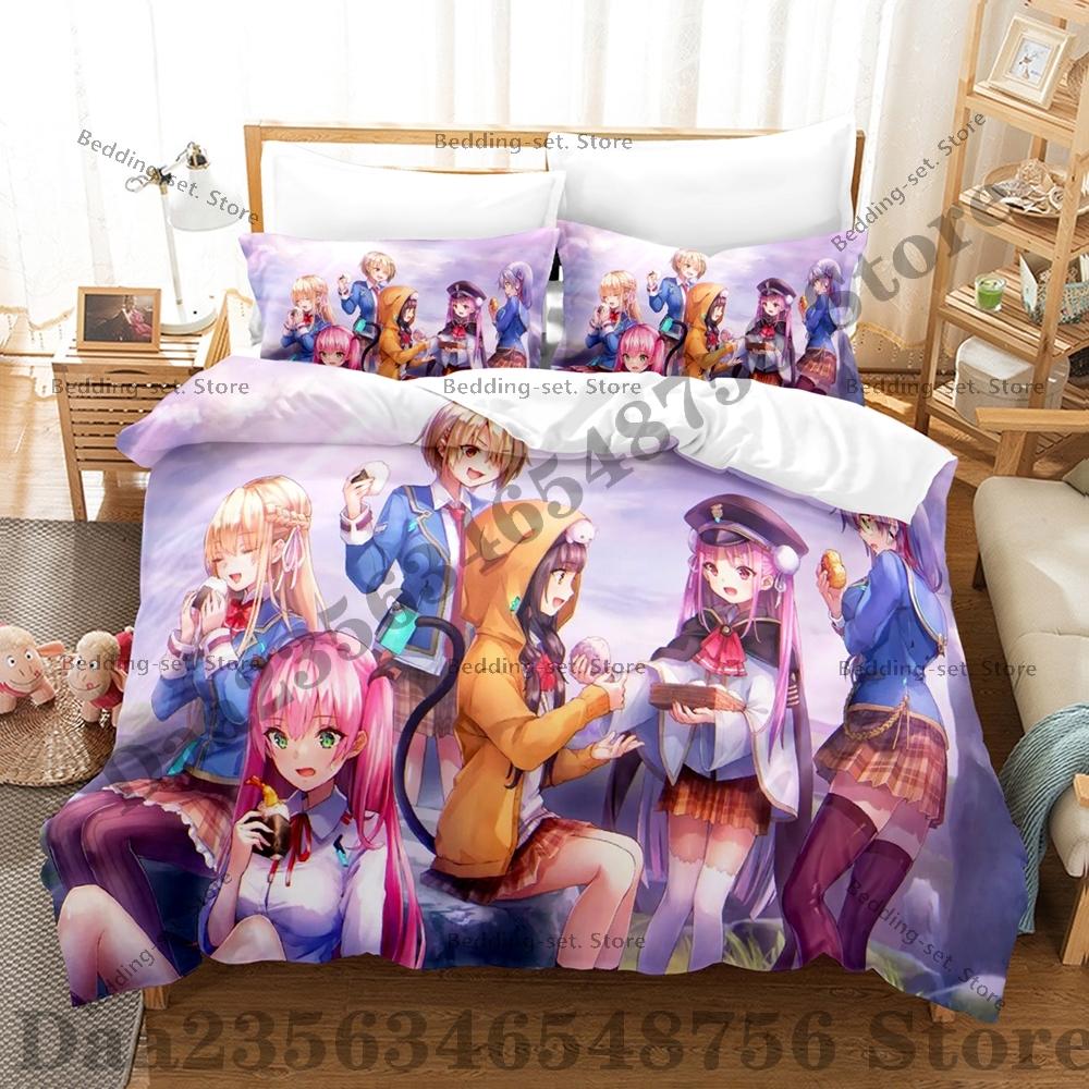 Comforter Sunohara Shun Blue Archive Bedding Set Single Twin Full Queen King Size Bed Set Adult Bedroom s Anime Bed
