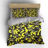 Yellow Camouflage Three-Piece Set Exquisite Three-Piece Bedding Set Gift For Kids And Adults