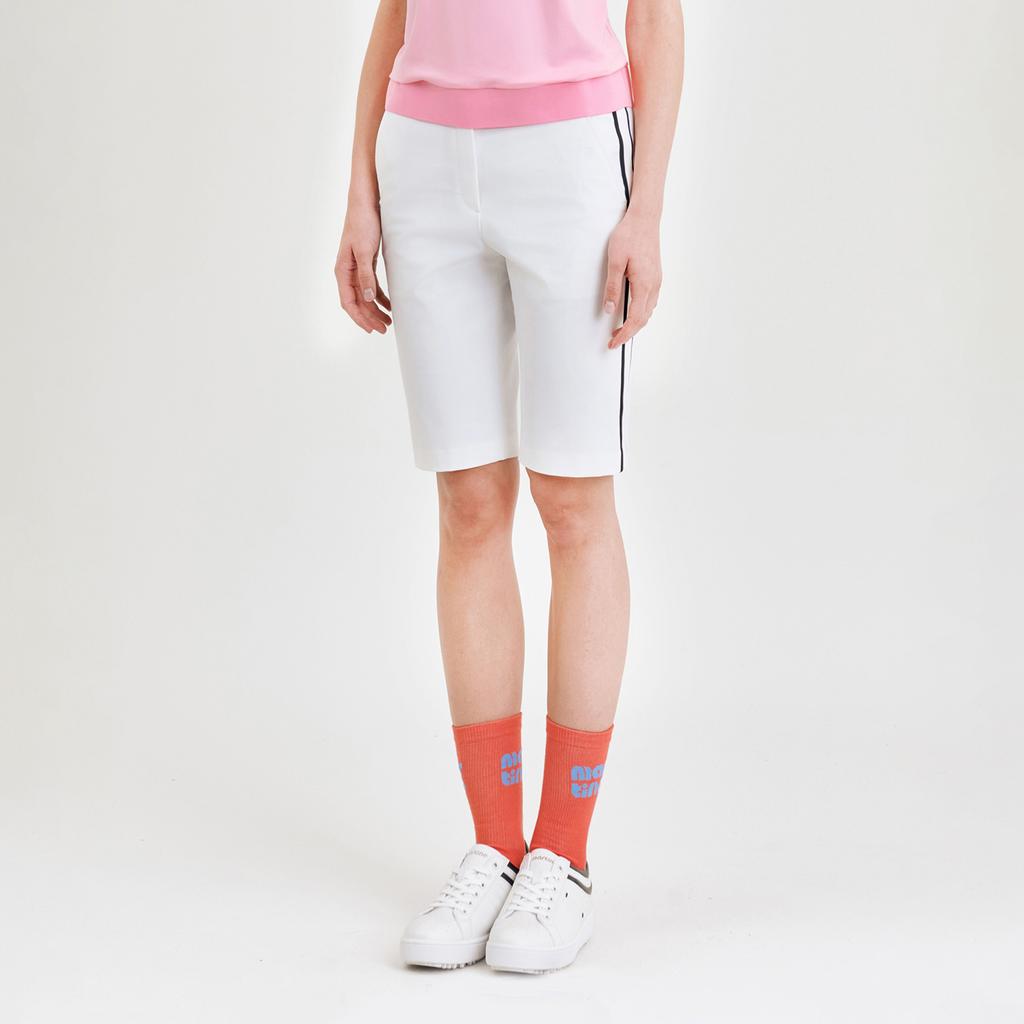 MARTINE GOLF Side Line Point Shorts_White