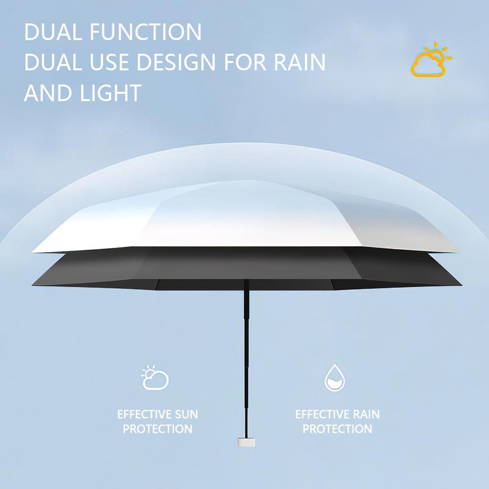 Mini Travel Size Rain-Sun Umbrellas Compact All-weather Umbrellas For Outdoor Use