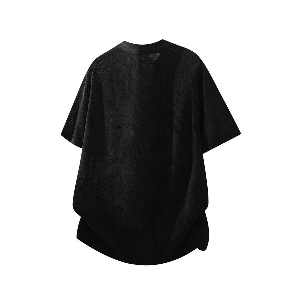 2026 Men's Solid Color Knit Short Sleeve Summer Top - Japanese Trendy Style