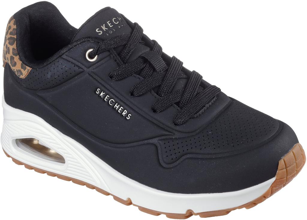 Кроссовки Skechers Uno Jungle Nite черные леопардовые туфли