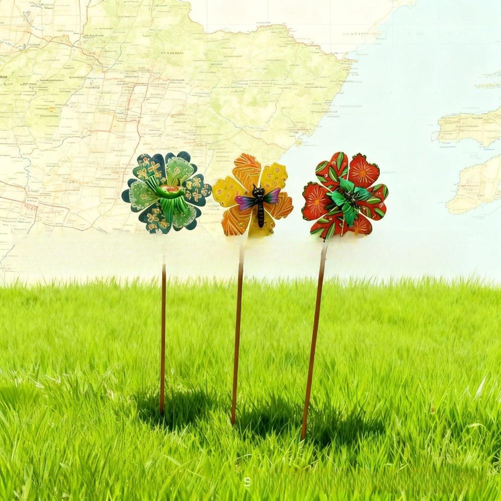 Decorative Garden Stakes Yard Decor Spikes Metal Garden Stakes Weather Resistant Build Easy Tool-free Installation