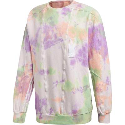 adidas Originals Trefoil Tie-Dye Logo Patch Crew Neck Pullover Sweatshirt Men Sweatshirt Multicolor CW9415
