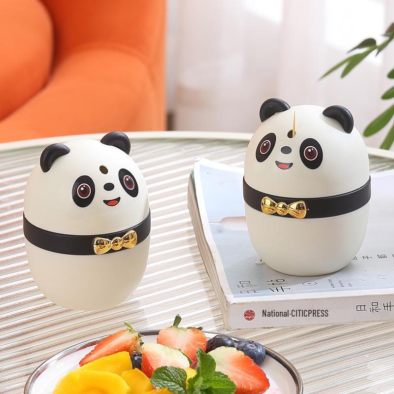 Cartoon Panda Automatic Pop-up Toothpick Holder