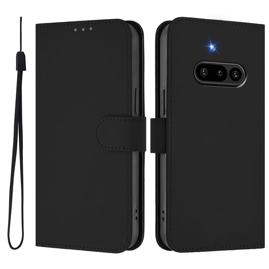 Telefon za nic (3a) Etui Jednokolorowe Portfel Skórzane Pokrowiec na Telefon z Paskiem