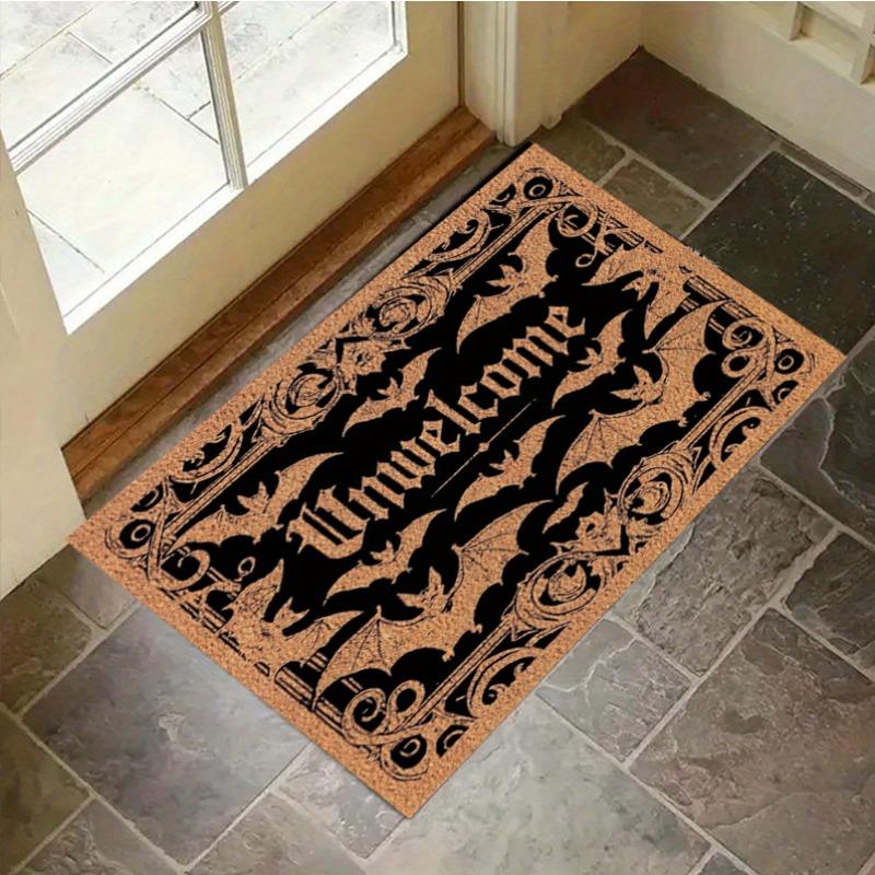 Doormat Front Door Mat New Home Closing Housewarming Gift Unwelcome Bat Full Bats Halloween Home Decoration Carpet