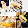 Color Block Pocket Pen Pencil Case Fold Bag Cute Useful Stationery Storage Bag Organizer