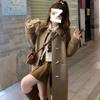 Horn Buckle Japanese Woolen Coat for Women, Autumn and Winter New Style Woolen Coat, Small, Medium and Long Style