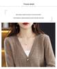 Women's Stylish Loose V-Neck Wool Cardigan Sweater, Autumn/Winter 2025 Collection