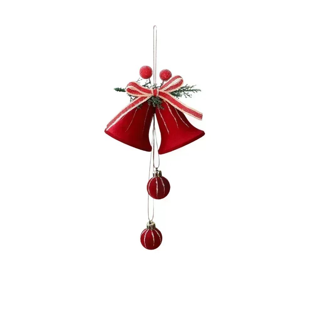 Velvet Plush Flocked Christmas Bell Ornaments For Tree And Window Holiday Decorations With DIY Customization Options