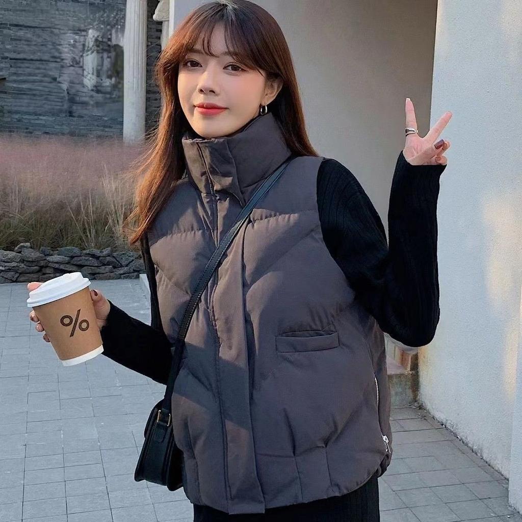 Autumn and Winter New Down Cotton Vest Women's Short Trend Fashion Loose and Versatile Niche Thin Vest Vest Vest