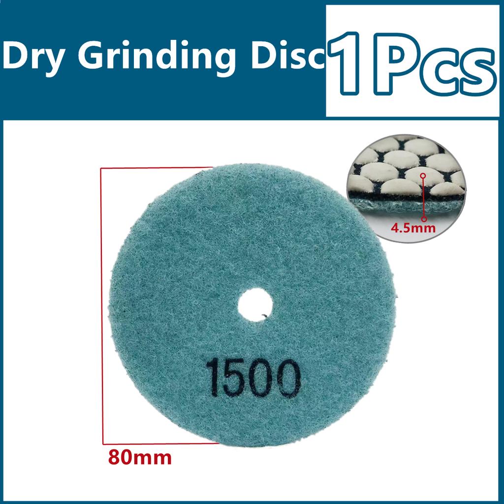1PCS 80mm Dry Polishing Pad Sharp Flexible Diamond Polishing Pads For Granite Marble Stone Concrete  Dry  grinding disc
